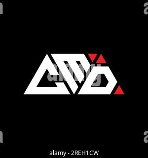 Design de logo de lettre triangle CMD avec forme de triangle. Monogramme de conception de logo triangle CMD. Modèle de logo vecteur triangle CMD avec la couleur rouge. CMD triangul Illustration de Vecteur