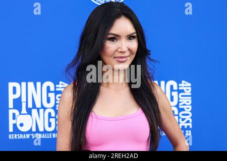 Los Angeles, États-Unis. 27 juillet 2023. ELYSIAN PARK, LOS ANGELES, CALIFORNIE, ÉTATS-UNIS - JUILLET 27 : Le joueur de tennis de table, mannequin, actrice et entraîneur sud-coréen Soo Yeon Lee arrive au Kershaw's Challenge 10th Annual Ping pong 4 Purpose 2023 Charity Event Celebrity Tournament qui s'est tenu au Dodger Stadium le 27 juillet 2023 à Elysian Park, Los Angeles, Californie, États-Unis. (Photo de Xavier Collin/image Press Agency) crédit : image Press Agency/Alamy Live News Banque D'Images