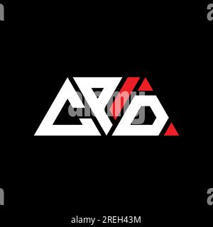 Logo de lettre triangle CPD avec forme de triangle. Monogramme de logo triangle CPD. Modèle de logo vecteur triangle CPD avec couleur rouge. CPD triangul Illustration de Vecteur