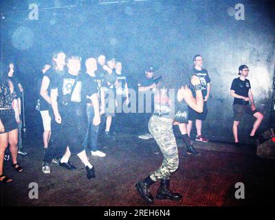 1 janvier 1980, New York, NY, USA : groupes de Metal à Greenpoint, Brooklyn. 27 juillet 2023. (Image de crédit : © John Marshall Mantel/ZUMA Press Wire) USAGE ÉDITORIAL SEULEMENT! Non destiné à UN USAGE commercial ! Banque D'Images