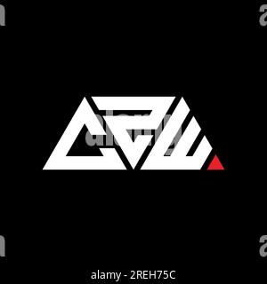 Design de logo de lettre triangle CZW avec forme de triangle. Monogramme de conception de logo de triangle CZW. Modèle de logo vecteur triangle CZW avec couleur rouge. CZW triangul Illustration de Vecteur