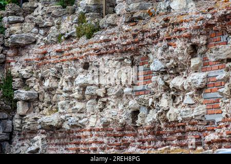 Archéologie ancienne, ruines de la vieille ville de Nessebar, station balnéaire de la mer Noire, Balkans, Bulgarie Banque D'Images