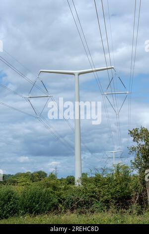 National Grid T-Pylons installé près de Portishead Somerset UK Banque D'Images