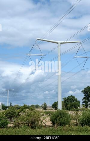 National Grid T-Pylons installé près de Portishead Somerset UK Banque D'Images