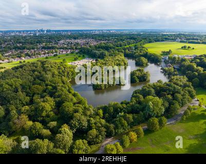 Photos aériennes de Heaton Park, Manchester UK Banque D'Images