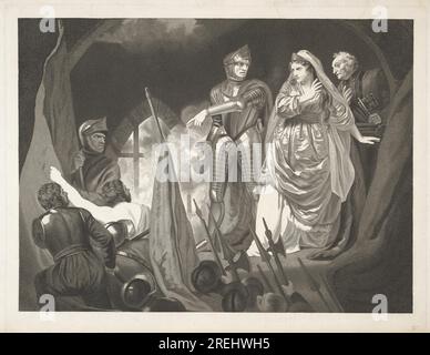 Henri VI, partie I : Acte II, scène III, le château de la comtesse d'Auvergne 1803 par Robert Thew Banque D'Images