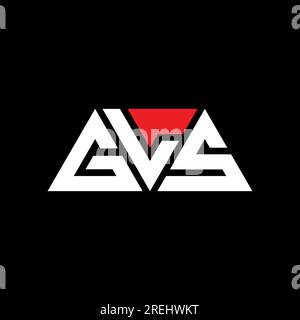 Logo lettre triangle GLS en forme de triangle. Monogramme de logo triangle GLS. Modèle de logo vecteur triangle GLS avec couleur rouge. GLS triangul Illustration de Vecteur