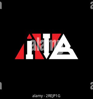 Design de logo de lettre triangle IIB avec forme de triangle ...