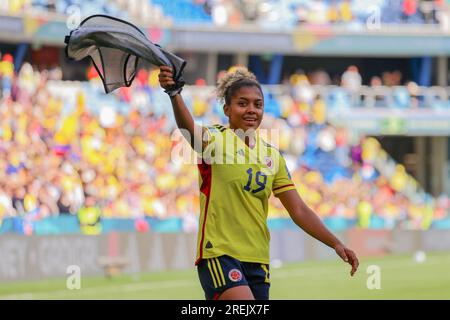 Sydney, Australie. 25 juillet 2023. Jorelyn Carabali (19) de Colombie lors de la coupe du monde féminine de la FIFA 2023 Australie / Nouvelle-Zélande entre la Colombie et la Corée à l'Aussie Stadium. Score final : Colombie 2 - Corée du Sud 0. Crédit : SOPA Images Limited/Alamy Live News Banque D'Images