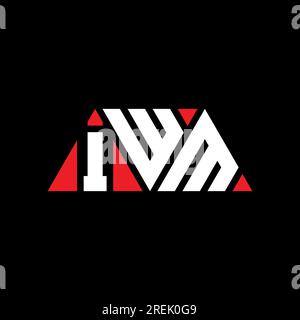Design de logo de lettre triangle IWM avec forme de triangle. Monogramme de conception de logo triangle IWM. Modèle de logo vecteur triangle IWM avec couleur rouge. IWM triangul Illustration de Vecteur