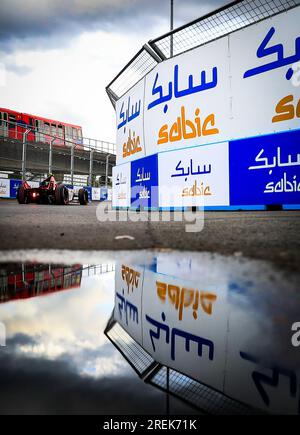 Norman NATO de Nissan lors de l'entraînement 1 avant l'E-Prix Hankook London 2023 au circuit Excel de Londres. Date de la photo : Vendredi 28 juillet 2023. Banque D'Images