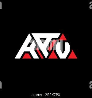 Design de logo de lettre triangle KAV avec forme de triangle. Monogramme de logo triangle KAV. Modèle de logo vecteur triangle KAV avec couleur rouge. KAV triangul Illustration de Vecteur