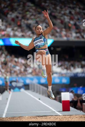 Jazmin Sawyers de GB & ni en compétition dans le saut en longueur ...