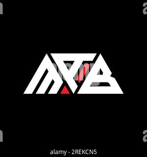 Logo lettre triangle MAB avec forme de triangle. Monogramme de logo triangle MAB. Modèle de logo vecteur triangle MAB avec couleur rouge. MAB triangul Illustration de Vecteur