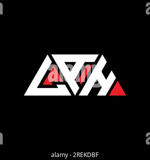 Logo lettre triangle LAH avec forme de triangle. Monogramme de logo triangle LAH. Modèle de logo vecteur triangle LAH avec la couleur rouge. LAH triangul Illustration de Vecteur