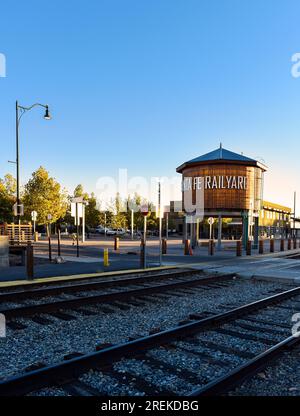 Gare ferroviaire de Santa Fe, Santa Fe, Nouveau-Mexique Banque D'Images