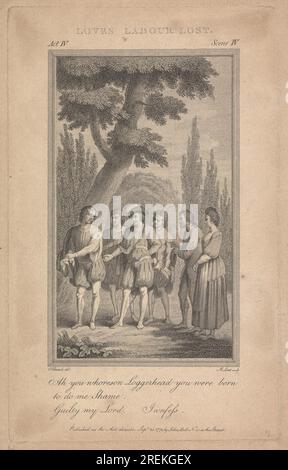 Aime Labour Lost, Act. IV, scène IV 1774 de Mathieu Liart Banque D'Images