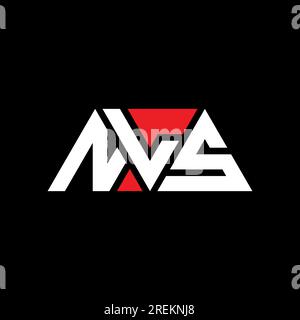 Logo NLS avec lettre triangulaire en forme de triangle. Monogramme de logo triangle NLS. Modèle de logo vecteur triangle NLS avec couleur rouge. NLS triangul Illustration de Vecteur