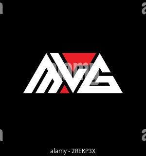 Logo de lettre triangle MLG avec forme de triangle. Monogramme de logo triangle MLG. Modèle de logo vecteur triangle MLG avec couleur rouge. MLG triangul Illustration de Vecteur