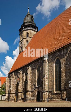 St. Blasius ou Blasius Church, église gothique dans le centre de la vieille ville, Hannoversch Muenden, Basse-Saxe, Allemagne Banque D'Images