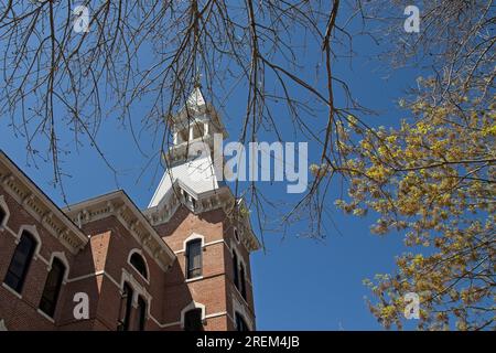 Baylor University, Waco, Texas ; Old main a été le premier bâtiment construit à Baylor en 1887. Banque D'Images