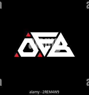 Logo de lettre triangle OEB avec forme de triangle. Monogramme de logo ...