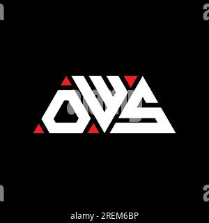 Logo de lettre triangle OWS avec forme de triangle. Monogramme de conception de logo triangle OWS. Modèle de logo vectoriel triangle OWS avec couleur rouge. OWS triangul Illustration de Vecteur