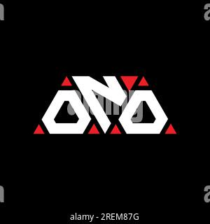 Logo de lettre triangle ONO avec forme de triangle. Monogramme de conception de logo triangle ONO. Modèle de logo vecteur triangle ONO avec couleur rouge. ONO triangul Illustration de Vecteur