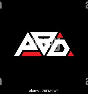 Logo de lettre triangle PBD avec forme de triangle. Monogramme de logo triangle PBD. Modèle de logo vecteur triangle PBD avec couleur rouge. PBD triangul Illustration de Vecteur