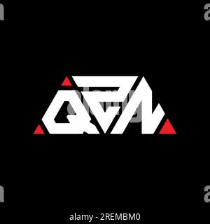 Logo de lettre triangle QZN avec forme de triangle. Monogramme de conception de logo triangle QZN. Modèle de logo vecteur triangle QZN avec couleur rouge. QZN triangul Illustration de Vecteur