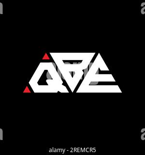 Design de logo de lettre triangle QBE avec forme de triangle. Monogramme de conception de logo triangle QBE. Modèle de logo vecteur triangle QBE avec couleur rouge. QBE triangul Illustration de Vecteur