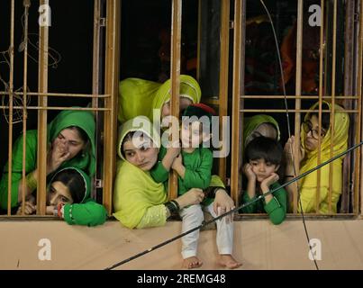 Ajmer, Inde. 28 juillet 2023. Procession Tazia pendant le mois sacré de Muharram devant Dargah Ajmer. (Photo de Shaukat Ahmed/Pacific Press) crédit : Pacific Press Media production Corp./Alamy Live News Banque D'Images