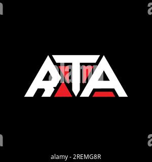 Logo de lettre triangle RTA avec forme de triangle. Monogramme de logo triangle RTA. Modèle de logo vecteur triangle RTA avec couleur rouge. RTA triangul Illustration de Vecteur