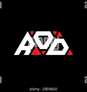 Logo de lettre triangle DE TIGE avec forme de triangle. Monogramme de logo de triangle DE TIGE. Modèle de logo vectoriel de triangle de TIGE avec la couleur rouge. TIGE triangul Illustration de Vecteur