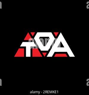 Logo de lettre triangle TOA avec forme de triangle. Monogramme de logo de triangle de TOA. TOA modèle de logo vecteur triangle avec la couleur rouge. TOA triangul Illustration de Vecteur