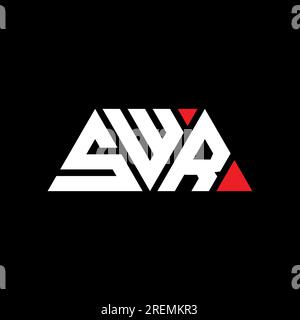 Logo de lettre triangle SWR avec forme de triangle. Monogramme de logo triangle SWR. Modèle de logo vectoriel triangle SWR avec couleur rouge. SWR triangul Illustration de Vecteur