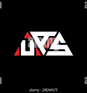 Logo de lettre triangle UAS avec forme de triangle. Monogramme de conception de logo triangle UAS. Modèle de logo vectoriel triangle UAS avec couleur rouge. UAS triangul Illustration de Vecteur