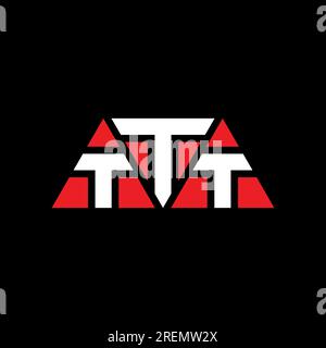 Logo de lettre triangle TTT avec forme de triangle. Monogramme de logo triangle TTT. Modèle de logo vecteur triangle TTT avec couleur rouge. TTT triangul Illustration de Vecteur
