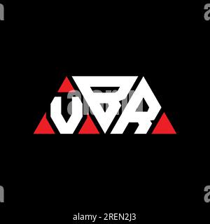 Logo de lettre triangle VBR avec forme de triangle. Monogramme de logo triangle VBR. Modèle de logo vecteur triangle VBR avec couleur rouge. VBR triangul Illustration de Vecteur