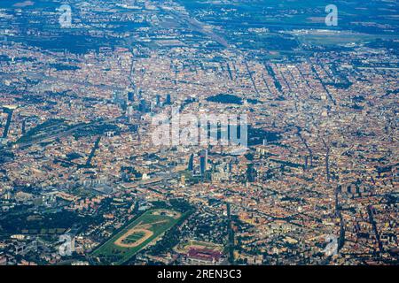 Vue aérienne de Milan, Lombardie, Italie Banque D'Images