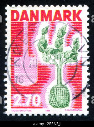 DANEMARK - CIRCA 1984 : timbre imprimé par le Danemark, montre l'environnement, circa 1984 Banque D'Images