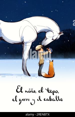 BOY, THE TAUPE, THE FOX AND THE HORSE, THE (2022) - TITRE ORIGINAL : THE BOY, THE TAUPE, THE FOX AND THE HORSE -, RÉALISÉ PAR CHARLIE MACKESY ET PETER BAYNTON. Crédit : Apple Original films / BBC film / Album Banque D'Images