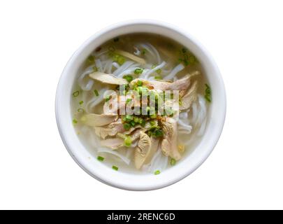 Soupe traditionnelle vietnamienne Pho ga au poulet Banque D'Images