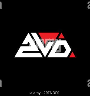 Logo lettre triangle ZLD avec forme de triangle. Monogramme de logo triangle ZLD. Modèle de logo vecteur triangle ZLD avec couleur rouge. ZLD triangul Illustration de Vecteur