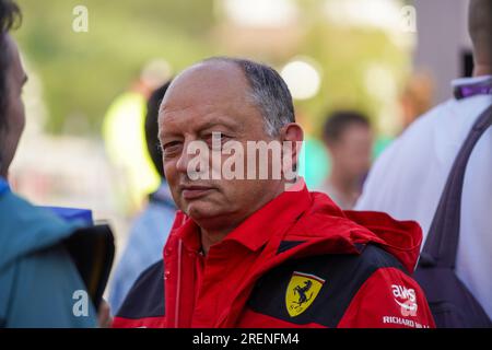 Frederic Vasseur (FRA) - Scuderia Ferrari Team principal lors de la session qualificative vendredi 28 juillet 1 MSC CRUISES BELGIAN GRAND PRIX 2023 - Ju Banque D'Images