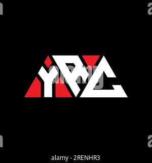 Logo de lettre triangle YRC avec forme de triangle. Monogramme de logo triangle YRC. Modèle de logo vecteur triangle YRC avec couleur rouge. YRC triangul Illustration de Vecteur