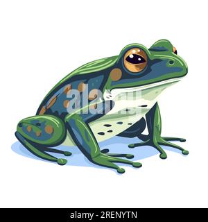 Logo Frog. Grenouille à dessin abstrait. Mignon crapaud isolé. Illustration vectorielle Illustration de Vecteur