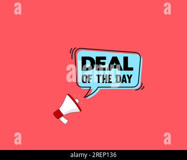 bulle de discours deal of the day Illustration de Vecteur