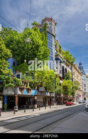 Maison Hundertwasser, Vienne, Autriche Banque D'Images