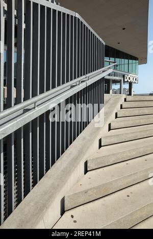 Bibliothèque publique et centre culturel Dokk 1 conçus par Schmidt Hammer Lassen Architects, Hack Kampmanns Plads, Aarhus, Danemark. Banque D'Images